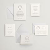 "Wax Seal Monogram" - Letterpress Wedding Invitations in Ash by Carolyn MacLaren - Invitation Suite