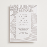 "waves" - Letterpress Wedding Invitations in Dove Grey by Elly - Front