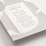 "waves" - Letterpress Wedding Invitations in Dove Grey by Elly - Detail