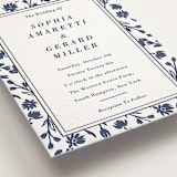 "Pressed Frame" - Letterpress Wedding Invitations in Aegean by Oma N. Ramkhelawan - Detail