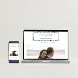 "Pressed Frame" - Letterpress Wedding Invitations in Aegean by Oma N. Ramkhelawan - Free Wedding Website