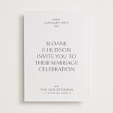 "Elegant" - Letterpress Wedding Invitations in Mist by Kelsey Walker - Front