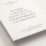 "Elegant" - Letterpress Wedding Invitations in Mist by Kelsey Walker - Detail