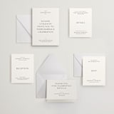 "Elegant" - Letterpress Wedding Invitations in Mist by Kelsey Walker - Invitation Suite
