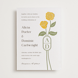 "cottage flowers" - Letterpress Wedding Invitations in Coffee by Jessica Yeo - Front