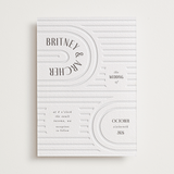 "Hilo" - Letterpress Wedding Invitations in Warm Gray by Itsy Belle Studio - Front