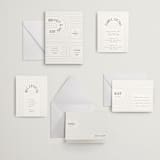 "Hilo" - Letterpress Wedding Invitations in Warm Gray by Itsy Belle Studio - Invitation Suite