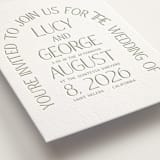 "Romance Arch" - Letterpress Wedding Invitations in Mint by Angela Thompson - Detail