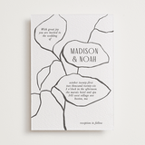 "Leaves" - Letterpress Wedding Invitations in Black by Pati Cascino - Front