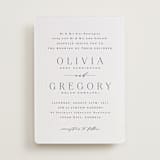 "Classy Type" - Letterpress Wedding Invitations in Soft Black by Hooray Creative - Front