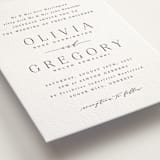 "Classy Type" - Letterpress Wedding Invitations in Soft Black by Hooray Creative - Detail