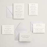 "Classy Type" - Letterpress Wedding Invitations in Soft Black by Hooray Creative - Invitation Suite