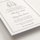 "Chic Monogram" - Letterpress Wedding Invitations in Cement by Mansi Verma - Detail