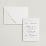 "Mountainview" - Letterpress Wedding Invitations in Graphite by Sarah Brown - Invitation with Envelope