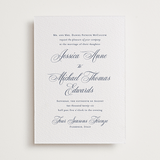 "Empire" - Letterpress Wedding Invitations in Aegean by Jennifer Postorino - Front