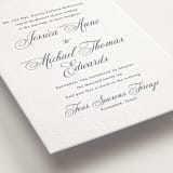 "Empire" - Letterpress Wedding Invitations in Aegean by Jennifer Postorino - Detail