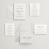 "Empire" - Letterpress Wedding Invitations in Aegean by Jennifer Postorino - Invitation Suite