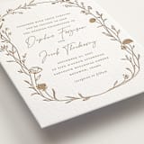 "Mille-feuille" - Letterpress Wedding Invitations in Matte Gold by chocomocacino - Detail