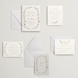 "Mille-feuille" - Letterpress Wedding Invitations in Matte Gold by chocomocacino - Invitation Suite