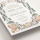 "Nouveau Swans" - Letterpress Wedding Invitations in Nouveau Swans by Olivia Raufman - Detail