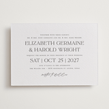"Court" - Letterpress Wedding Invitations in Soft Black by Snow and Ivy - Front