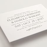 "Court" - Letterpress Wedding Invitations in Soft Black by Snow and Ivy - Detail