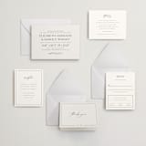 "Court" - Letterpress Wedding Invitations in Soft Black by Snow and Ivy - Invitation Suite