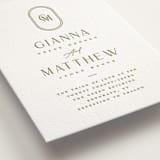 "Gianna" - Letterpress Wedding Invitations in Gianna by Kristie Kern - Detail