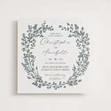 "Whimsy Blooms" - Letterpress Wedding Invitations in Stone by Justyna Zawadzka - Front