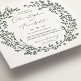 "Whimsy Blooms" - Letterpress Wedding Invitations in Stone by Justyna Zawadzka - Detail