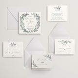 "Whimsy Blooms" - Letterpress Wedding Invitations in Stone by Justyna Zawadzka - Invitation Suite