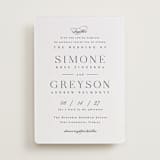 "Classic Serif" - Letterpress Wedding Invitations in Soft Black by Hooray Creative - Front