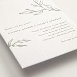 "Amidst Nature" - Letterpress Wedding Invitations in Mint by Oscar and Emma - Karly Depew - Detail