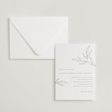 "Amidst Nature" - Letterpress Wedding Invitations in Mint by Oscar and Emma - Karly Depew - Invitation with Envelope
