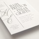 "Sidebar" - Letterpress Wedding Invitations in Ash by Everett Paper Goods - Detail