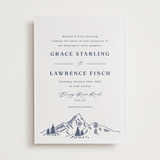 "Arête" - Letterpress Wedding Invitations in Aegean by Olivia Raufman - Front