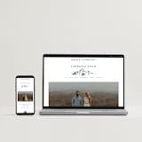 "Arête" - Letterpress Wedding Invitations in Aegean by Olivia Raufman - Free Wedding Website