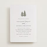 "Evergreens" - Letterpress Wedding Invitations in Olive by Itsy Belle Studio - Front