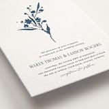 "Helena" - Letterpress Wedding Invitations in Indigo by Kate Ahn - Detail