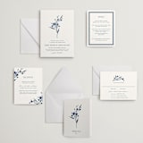 "Helena" - Letterpress Wedding Invitations in Indigo by Kate Ahn - Invitation Suite
