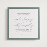 "Fondness" - Letterpress Wedding Invitations in Gravel by Design Lotus - Front