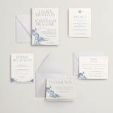 "the cliff" - Letterpress Wedding Invitations in Provincial Blue by Tennie and Co. - Invitation Suite
