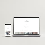 "Statement Names" - Letterpress Wedding Invitations in Lapis by Hooray Creative - Free Wedding Website