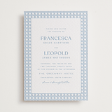 "delicate rattan" - Letterpress Wedding Invitations in Sky Blue by Ellen Schlegelmilch - Front