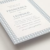"delicate rattan" - Letterpress Wedding Invitations in Sky Blue by Ellen Schlegelmilch - Detail