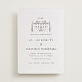 "Italian Countryside" - Letterpress Wedding Invitations in Warm Gray by Melinda Denison - Front