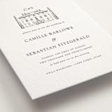 "Italian Countryside" - Letterpress Wedding Invitations in Warm Gray by Melinda Denison - Detail