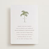 "Palm" - Letterpress Wedding Invitations in Pistachio by Melinda Denison - Front