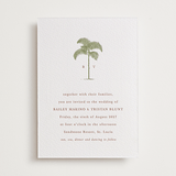 "Palm" - Letterpress Wedding Invitations in Pistachio by Melinda Denison - Front
