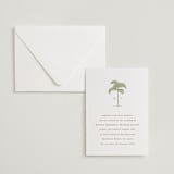 "Palm" - Letterpress Wedding Invitations in Pistachio by Melinda Denison - Invitation with Envelope